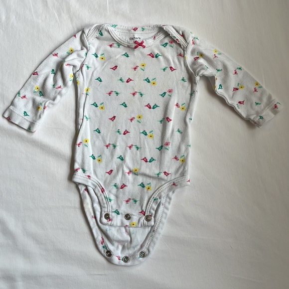 Carter’s Baby Girl’s Bundle of 3 Long Sleeve Onesies and 3 Pants Size 3 Months - Picture 5 of 16